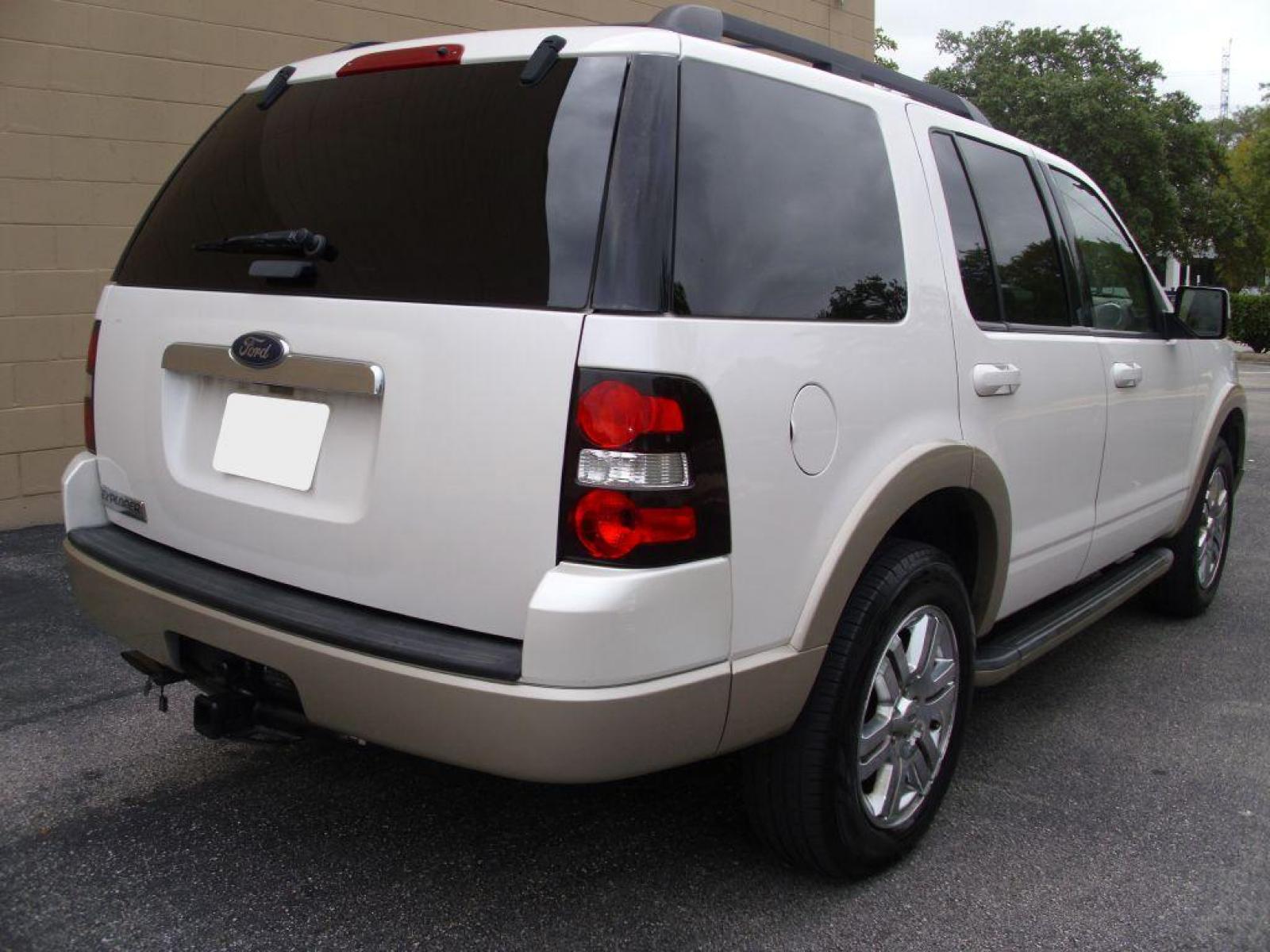 2010 WHITE FORD EXPLORER EDDIE BAUER (1FMEU7EE2AU) with an 4.0L engine, Automatic transmission, located at 12019 San Pedro Avenue, San Antonio, TX, 78216, (210) 494-5895, 29.551861, -98.487602 - 4x4; Front Seat Heaters; Leather Seats; Sync System; Power Folding Third Row; Full Roof Rack; Tow Hitch; Moon Roof; Bluetooth Technology; Navigation System; Air Conditioning; Power Windows; Power Locks; Power Steering; AM/FM CD/MP3; Satellite; AM/FM CD/DVD; Immobilizer; Keyless Entry; Dual Front Air - Photo #36
