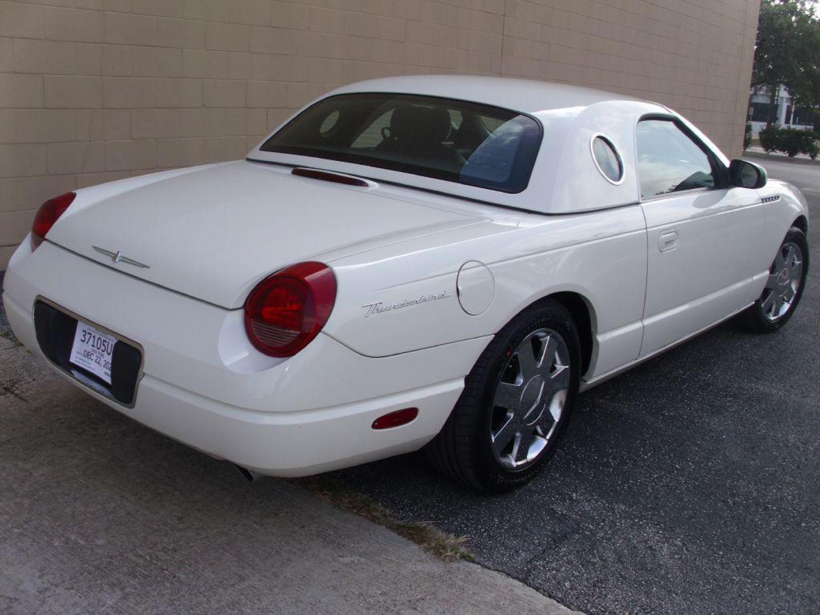 2002 WHITE FORD THUNDERBIRD (1FAHP60A02Y) with an 3.9L engine, Automatic transmission, located at 12019 San Pedro Avenue, San Antonio, TX, 78216, (210) 494-5895, 29.551861, -98.487602 - ONE OWNER; Leather Seats; Hard Top and Soft Top; Air Conditioning; Power Windows; Power Locks; Power Steering; Tilt Wheel; AM/FM CD; Pass Key Security; Dual Front Airbags; Sid Ar Bgs; Passenger deactivation switch; All Wheel ABS - Photo #20