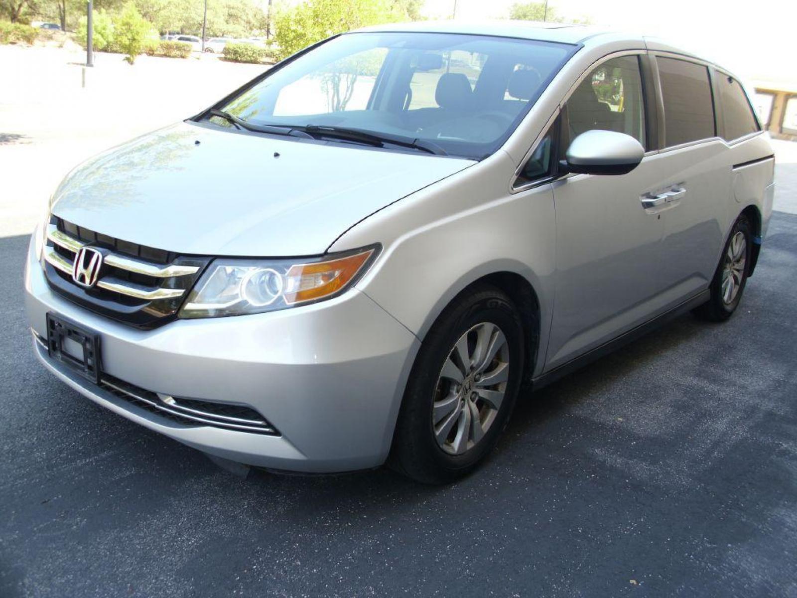 2014 SILVER HONDA ODYSSEY EXL (5FNRL5H62EB) with an 3.5L engine, Automatic transmission, located at 12019 San Pedro Avenue, San Antonio, TX, 78216, (210) 494-5895, 29.551861, -98.487602 - Lane Watch; Backup Camera; Bluetooth Technology; 3rd Row Seats; Leather Seats; Heated Seats; Power Sun/Moon Roof, 7-Passenger Seating; Power Sliding Doors; Power Liftgate; Lane Departure Warning; DVD Video System; Navigation System; Smart Key; Air Conditioning; Power Windows; Power Locks; Power Stee - Photo #4