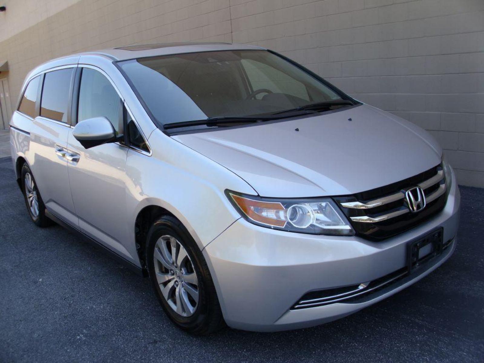 2014 SILVER HONDA ODYSSEY EXL (5FNRL5H62EB) with an 3.5L engine, Automatic transmission, located at 12019 San Pedro Avenue, San Antonio, TX, 78216, (210) 494-5895, 29.551861, -98.487602 - Lane Watch; Backup Camera; Bluetooth Technology; 3rd Row Seats; Leather Seats; Heated Seats; Power Sun/Moon Roof, 7-Passenger Seating; Power Sliding Doors; Power Liftgate; Lane Departure Warning; DVD Video System; Navigation System; Smart Key; Air Conditioning; Power Windows; Power Locks; Power Stee - Photo #9