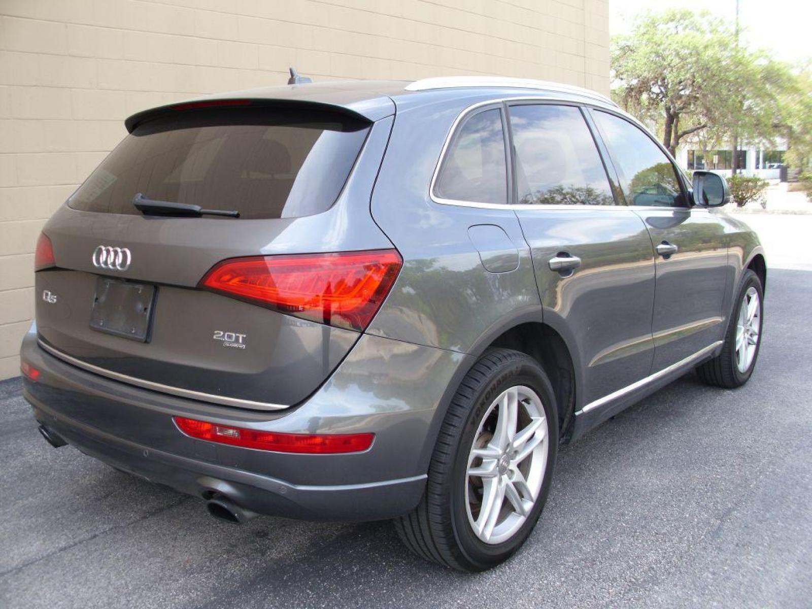 2015 GRAY AUDI Q5 PREMIUM PLUS (WA1LFAFP9FA) with an 2.0L engine, Automatic transmission, located at 12019 San Pedro Avenue, San Antonio, TX, 78216, (210) 494-5895, 29.550915, -98.491142 - IMMACULATE!!! AWD; Leather Seats; Blind Spot Alert; Panaramic Power Sun/Moon Roof; Front Seat Heaters; Hill Descent and Start Assist Control; Parking Sensors; Backup Camera; Navigation System; Air Conditioning; Power Windows; Power Locks; Power Steering; Tilt Wheel; AM/FM CD/MP3; Satellite; AM/FM - Photo #4