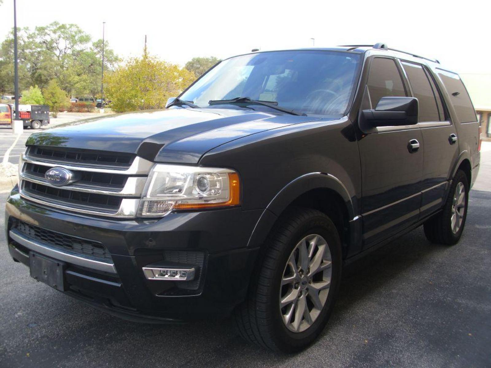 2016 BLACK FORD EXPEDITION LIMITED (1FMJU1KT8GE) with an 3.5L engine, Automatic transmission, located at 12019 San Pedro Avenue, San Antonio, TX, 78216, (210) 494-5895, 29.551861, -98.487602 - ONE-OWNER; Backup Camera; Cruise Control; Leather Seats; Heated and Cooled Seats; Rear Seat Heaters; DVD System; Running Boards; Power Folding Third Row; Full Roof Rack; Moon Roof; Blind-Spot Alert; Parking Sensors; Towing Package; Navigation System; Bluetooth Technology; Tow Hitch; Air Conditioni - Photo #2