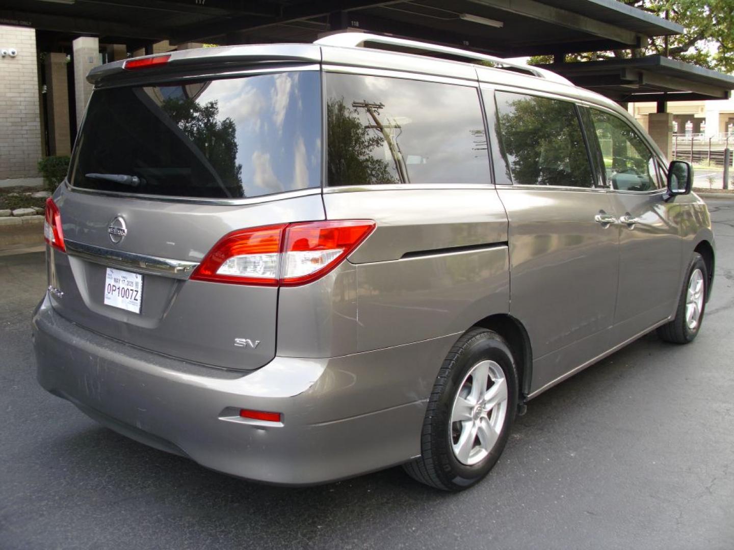 2017 BROWN NISSAN QUEST S (JN8AE2KPXH9) with an 3.5L engine, Continuously Variable transmission, located at 2215 Harry Wurzbach Rd , San Antonio, TX, 78209, (208) 269-7240, 29.491415, -98.432098 - SPACIOUS VAN- FOLD- AWAY THIRD ROW!! Alloy Wheels, Bluetooth Technology, Cloth Seats, Quad Seats, Rear Air Conditioning, Rear View Camera, ABS Brakes, Auxiliary Audio Input, Power Locks, Rear Defroster, AM/FM Stereo, CD Audio, Power Mirrors, Side Airbags, Air Conditioning, Cruise Control, Power Slid- Photo#4