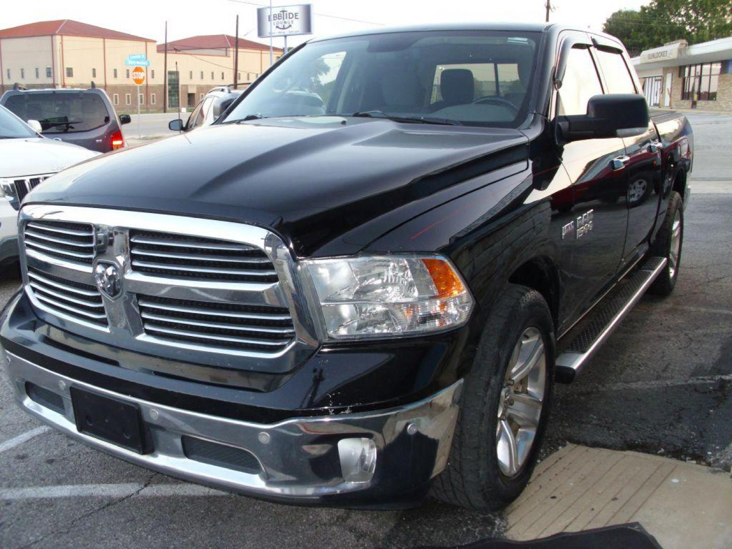 2014 BLACK RAM 1500 SLT (1C6RR6LT5ES) with an 5.7L engine, Automatic transmission, located at 2215 Harry Wurzbach Rd , San Antonio, TX, 78209, (208) 269-7240, 29.491415, -98.432098 - 20 INCH PLUS WHEELS! Alloy Wheels, Alpine Sound System, Automatic Transmission, ABS Brakes, Air Conditioning; Power Windows; Power Locks; Power Steering; Tilt Wheel; AM/FM CD/MP3; Satellite; AM/FM CD/DVD; Sentry Key; Keyless Entry; Available; Dual Air Bags Front and Sides; Active Belts; Crew Cab; Sh - Photo#1