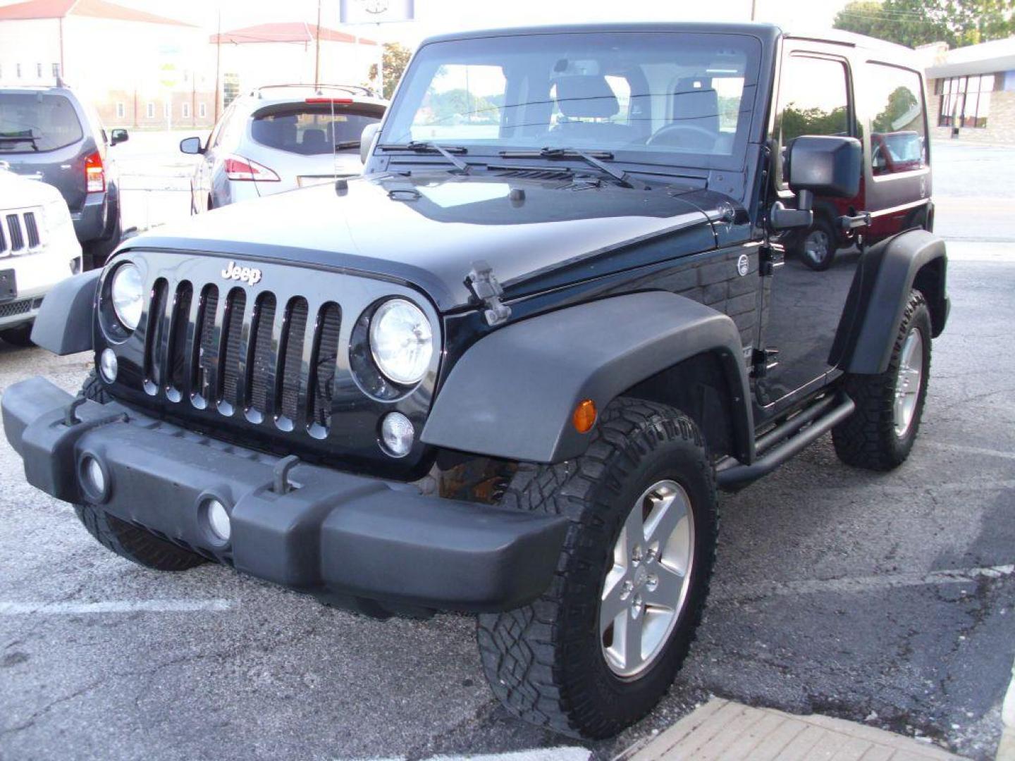 2014 BLACK JEEP WRANGLER SPORT (1C4AJWAG0EL) with an 3.6L engine, Automatic transmission, located at 2215 Harry Wurzbach Rd , San Antonio, TX, 78209, (208) 269-7240, 29.491415, -98.432098 - PERFECT FOR ADVENTURES! ONE OWNER! 4WD/AWD WITH ALLOY WHEELS! SPECIAL EDITION; Tow Hitch; Traction Control; Running Boards; Remote Start; Hard Top; Cloth Seats; Rear Defroster; Air Conditioning, ABS Brakes, Automatic Transmission; Power Steering; Tilt Wheel; AM/FM CD/MP3; AM/FM CD/DVD; Passive sentr - Photo#6