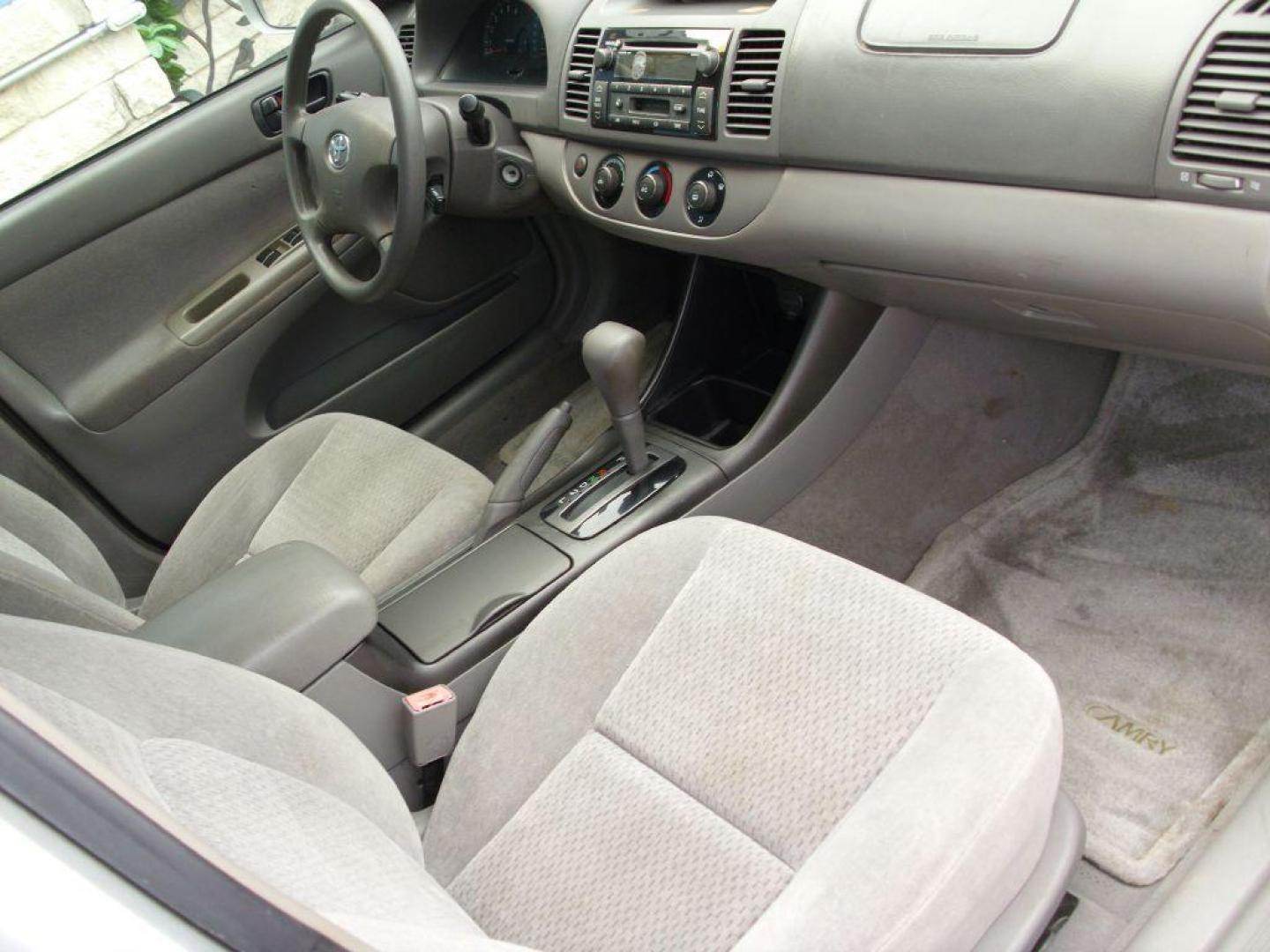 2002 SILVER TOYOTA CAMRY LE (4T1BE32K72U) with an 2.4L engine, Automatic transmission - GREAT VEHICLE WITH AUTOMATIC TRANSMISSION. Air Conditioning; Cruise Control; Sunroof(s); Cloth Seats; Rear Defroster; Power Windows; Power Locks; Power Steering; Tilt Wheel; AM/FM CD; AM/FM Cassette; Available; Dual Front Air Bag; Active Belts; All Wheel ABS We provide financing options through v - Photo#10